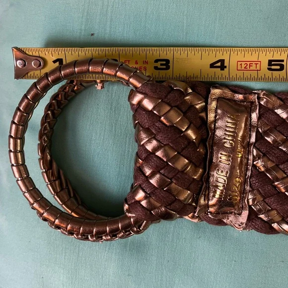 Vintage Elegant Metallic Brown Braided Women's Belt - Picture 5 of 10